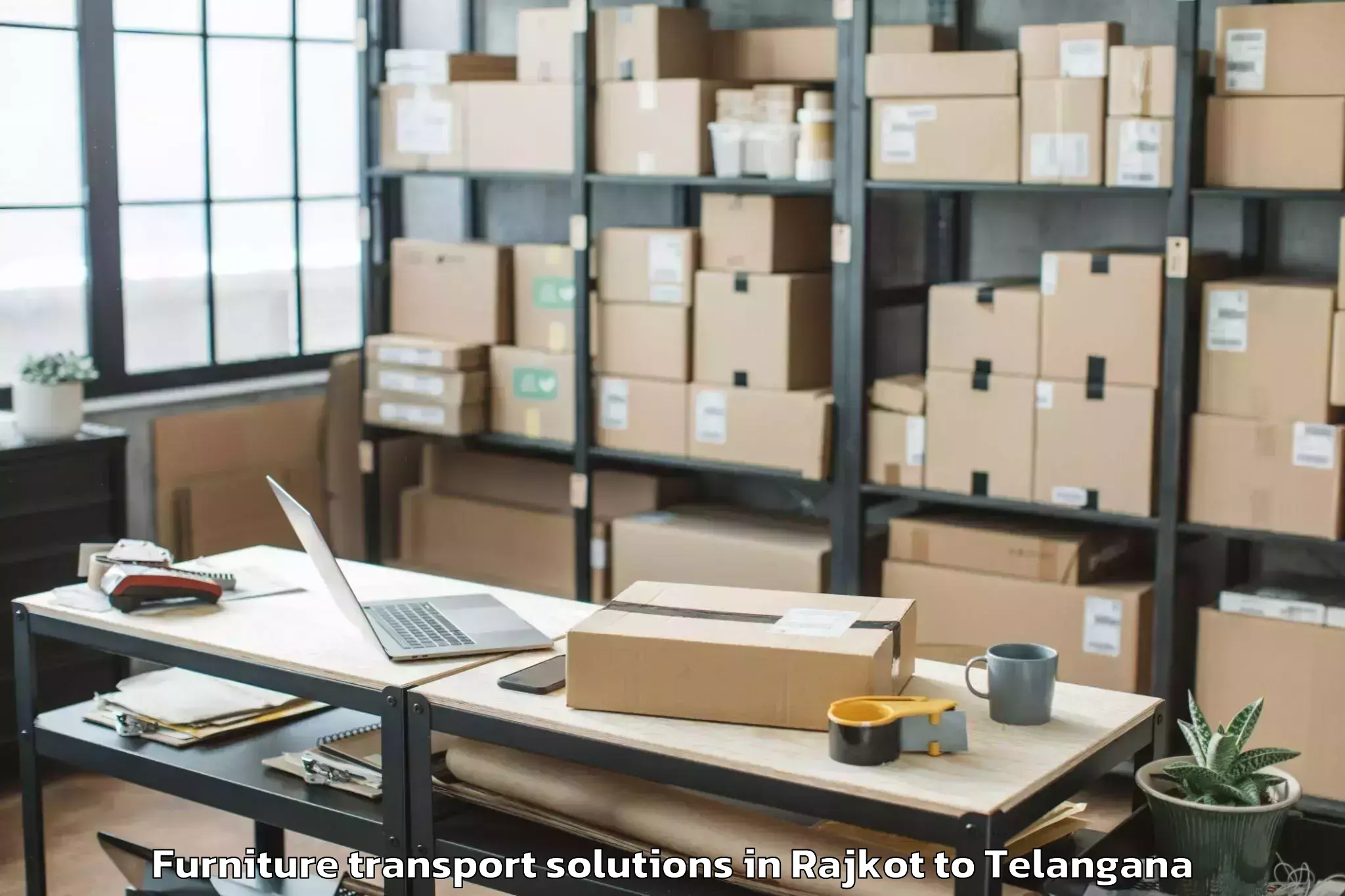 Top Rajkot to Telangana Furniture Transport Solutions Available